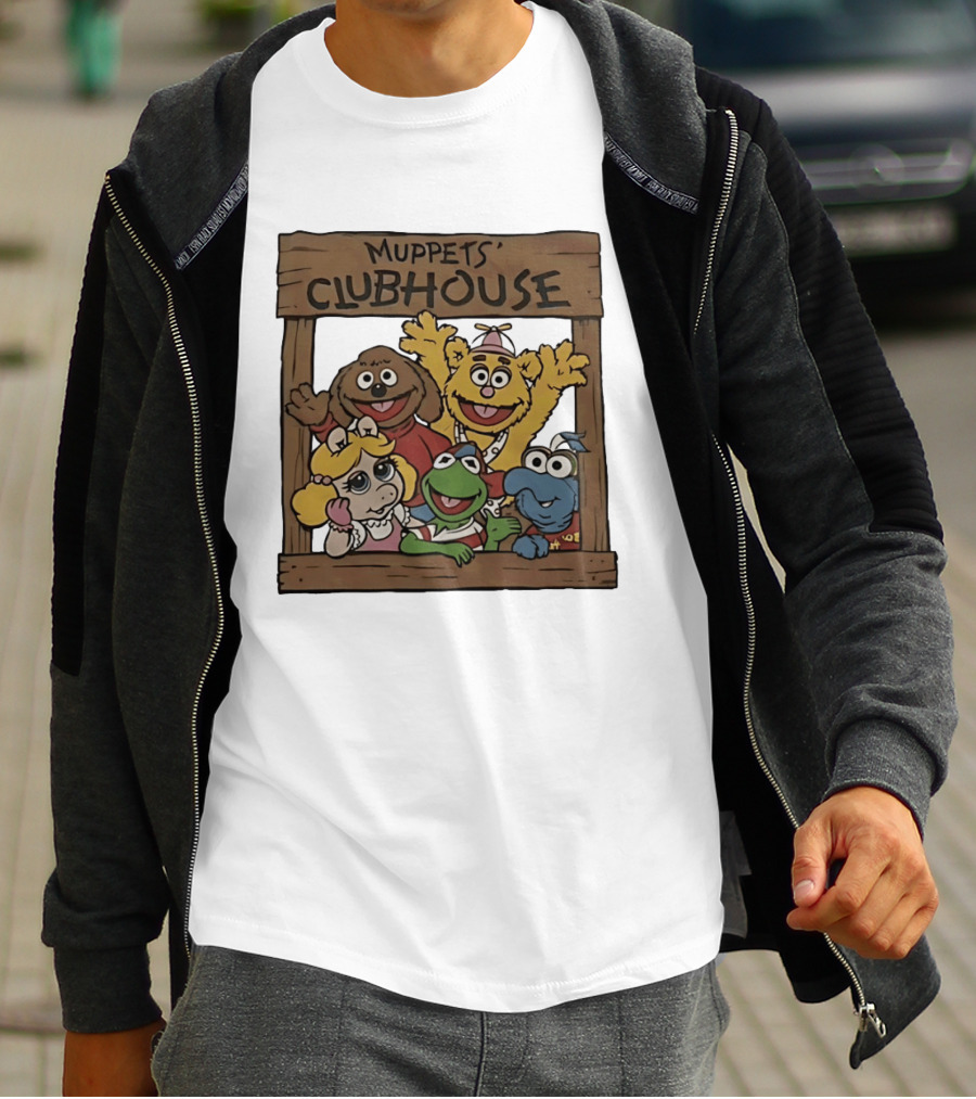 Muppets Clubhouse Characters Kermit Fozzie Gonzo Miss Piggy Rowlf T-Shirt
