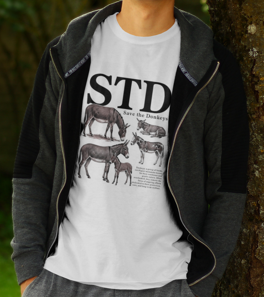 STD Save The Donkeys Animal Conservation Awareness T-Shirt