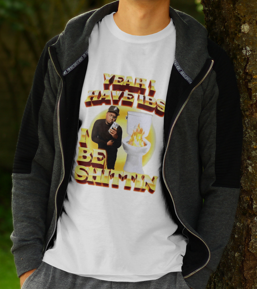 Yeah I Have IBS I Be Shittin 90s Bootleg Style With Fire Toilet And Phone Guy T-Shirt
