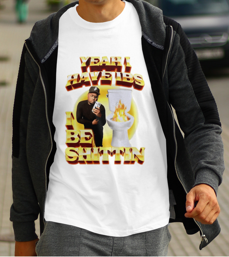 Yeah I Have IBS I Be Shittin 90s Bootleg Style With Fire Toilet And Phone Guy T-Shirt