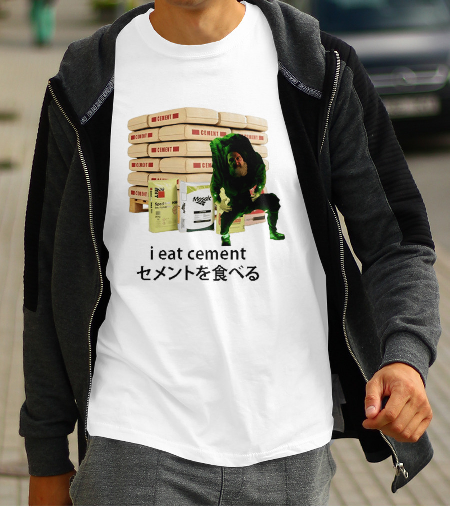 I Eat Cement Surreal Humor Poe's Favorite Snack Cement T-Shirt