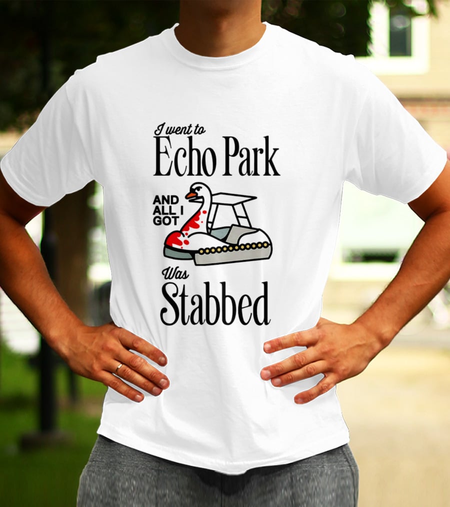 Echo Park Swan Stabbed Experience Paddle Boat Adventure T-Shirt