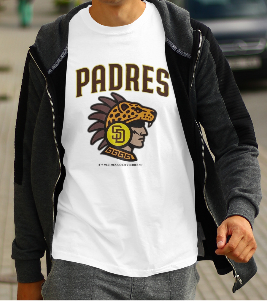 San Diego Padres MLB Mexico City Series 2026 Aztec Jaguar Warrior T-Shirt