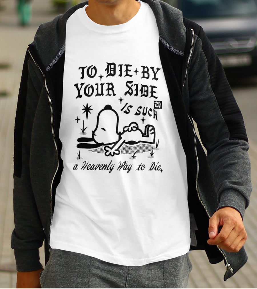 Snoopy To Die By Your Side Is Such A Heavenly Way To Die Charlie Brown Peanuts T-Shirt