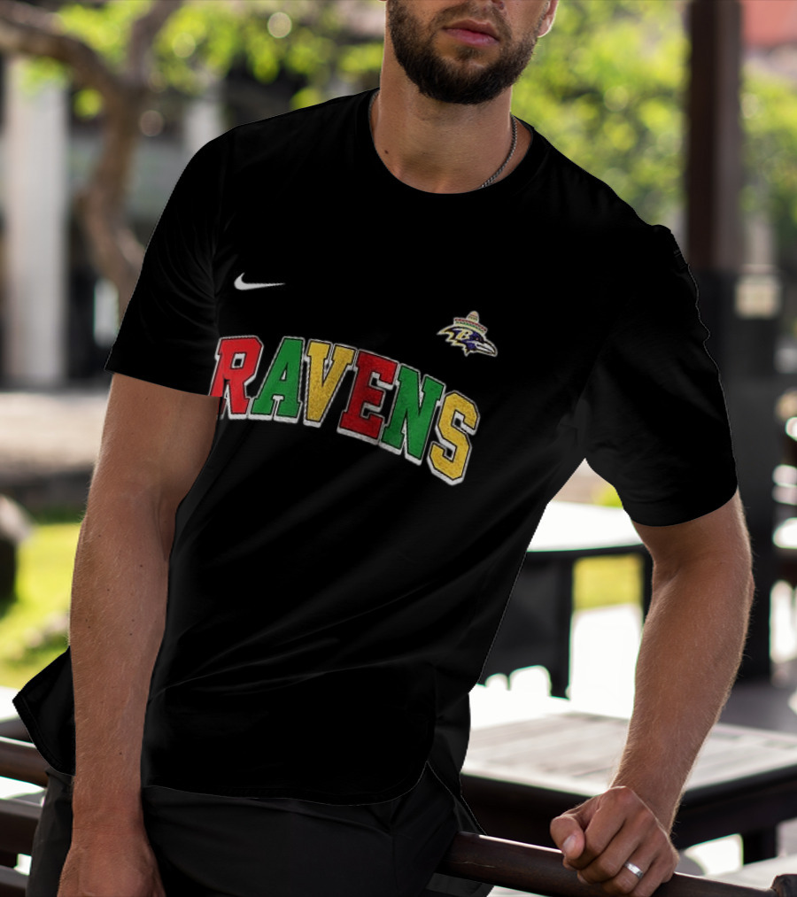 Baltimore Ravens Cinco De Drinko Bitchachos Nike Ravens T-Shirt