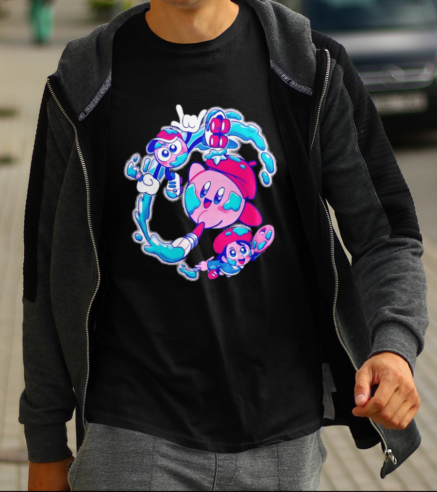 Paintbrush Pals Kirby Gooey Adeleine Art Adventure T-Shirt