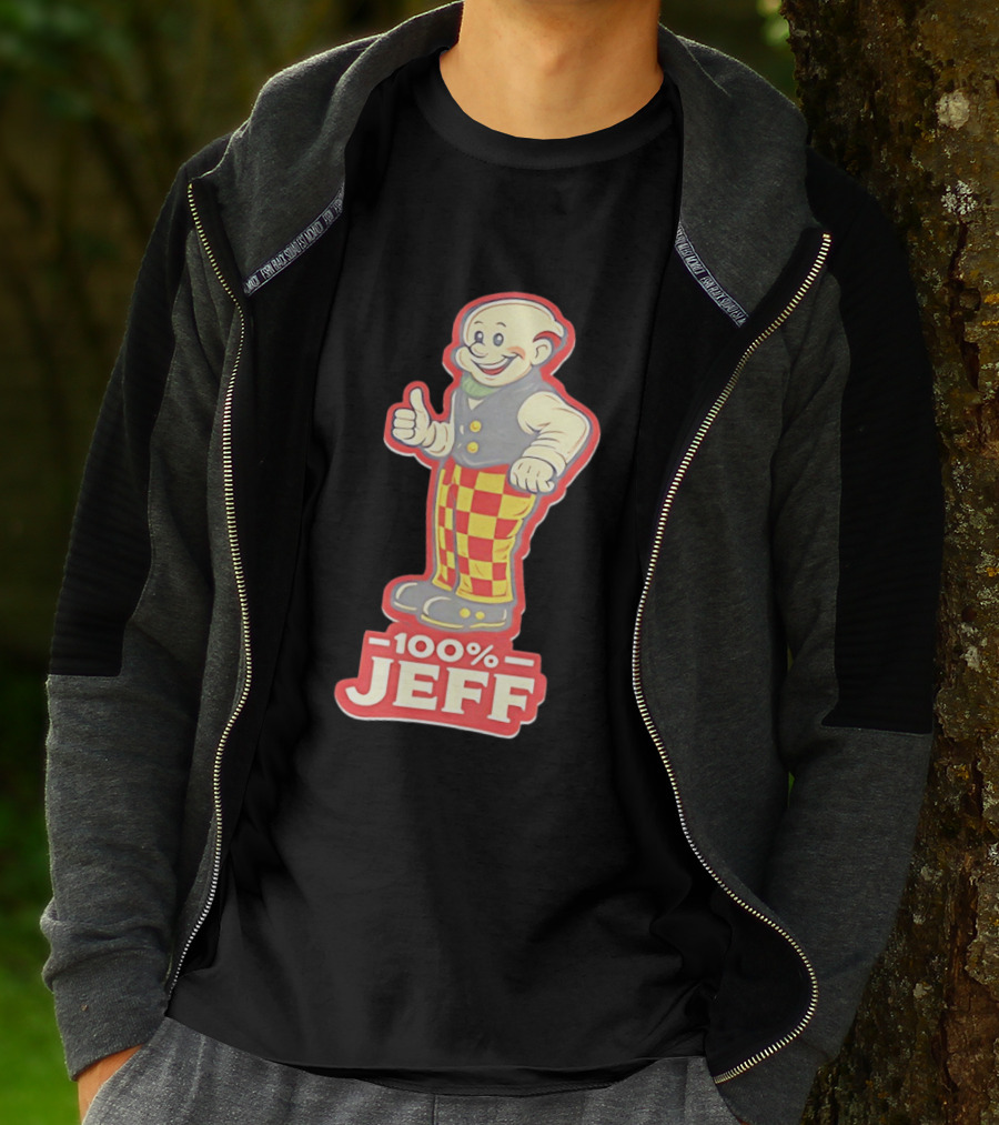 100 Percent Jeff Thumbs Up Character Checker Pants T-Shirt