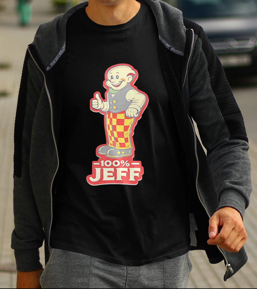 100 Percent Jeff Thumbs Up Character Checker Pants T-Shirt