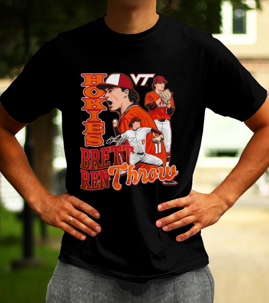 Hokies Brett Renfrow VT Baseball Brett Renthrow T-Shirt
