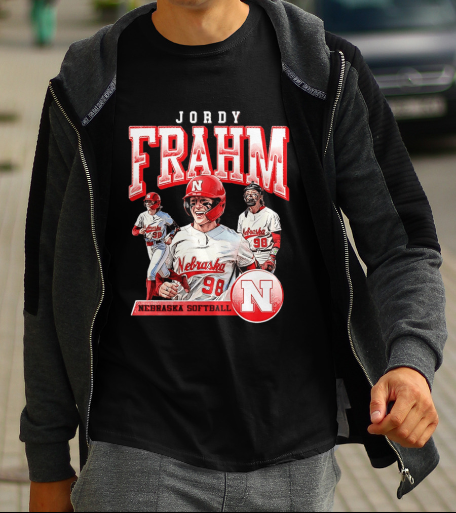 Jordy Frahm Nebraska Softball 98 Player Vintage 90s T-Shirt