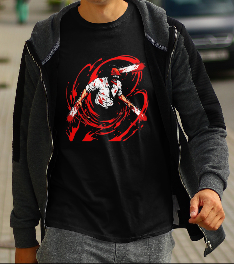 Chainsaw Man Denji Blood Splattered T-Shirt