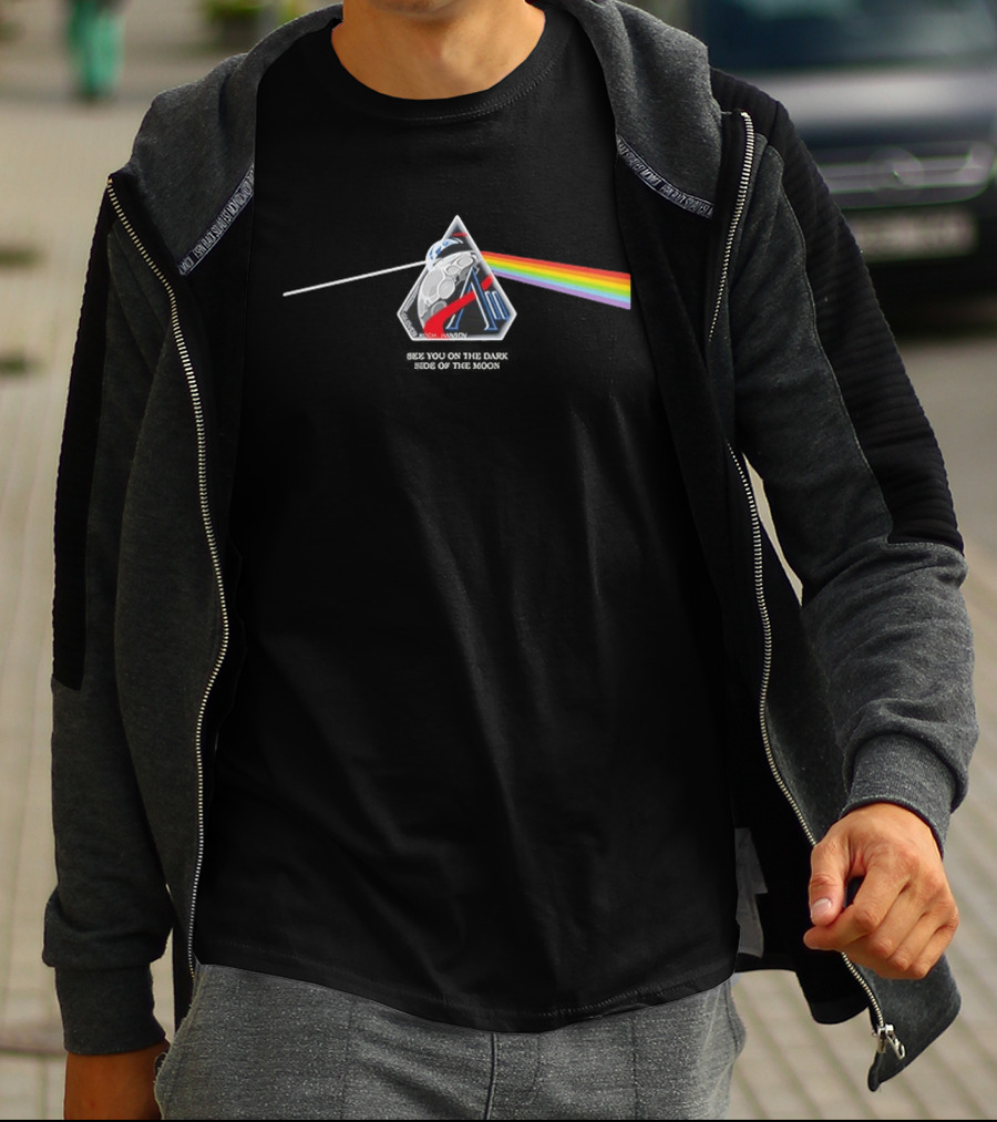 See You On The Dark Side Of The Moon Apollo 11 NASA Rainbow Triangle T-Shirt