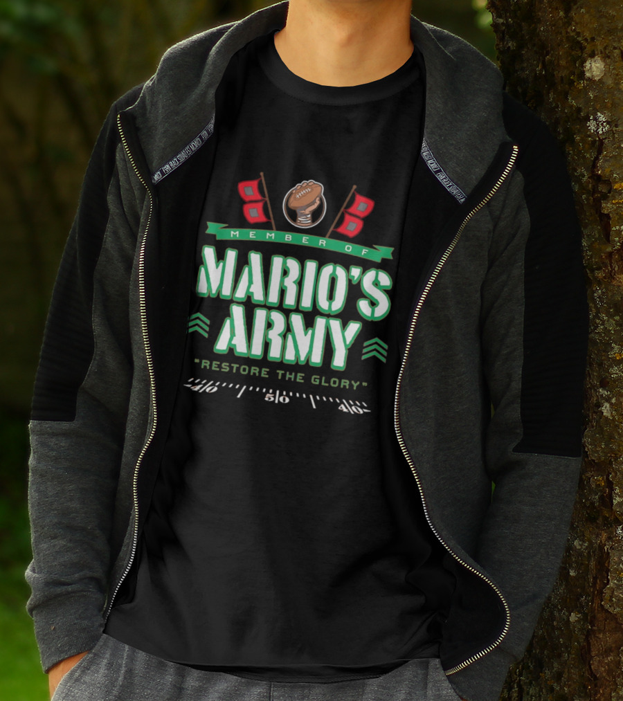 Member Of Mario's Army Restore The Glory Football Flags T-Shirt