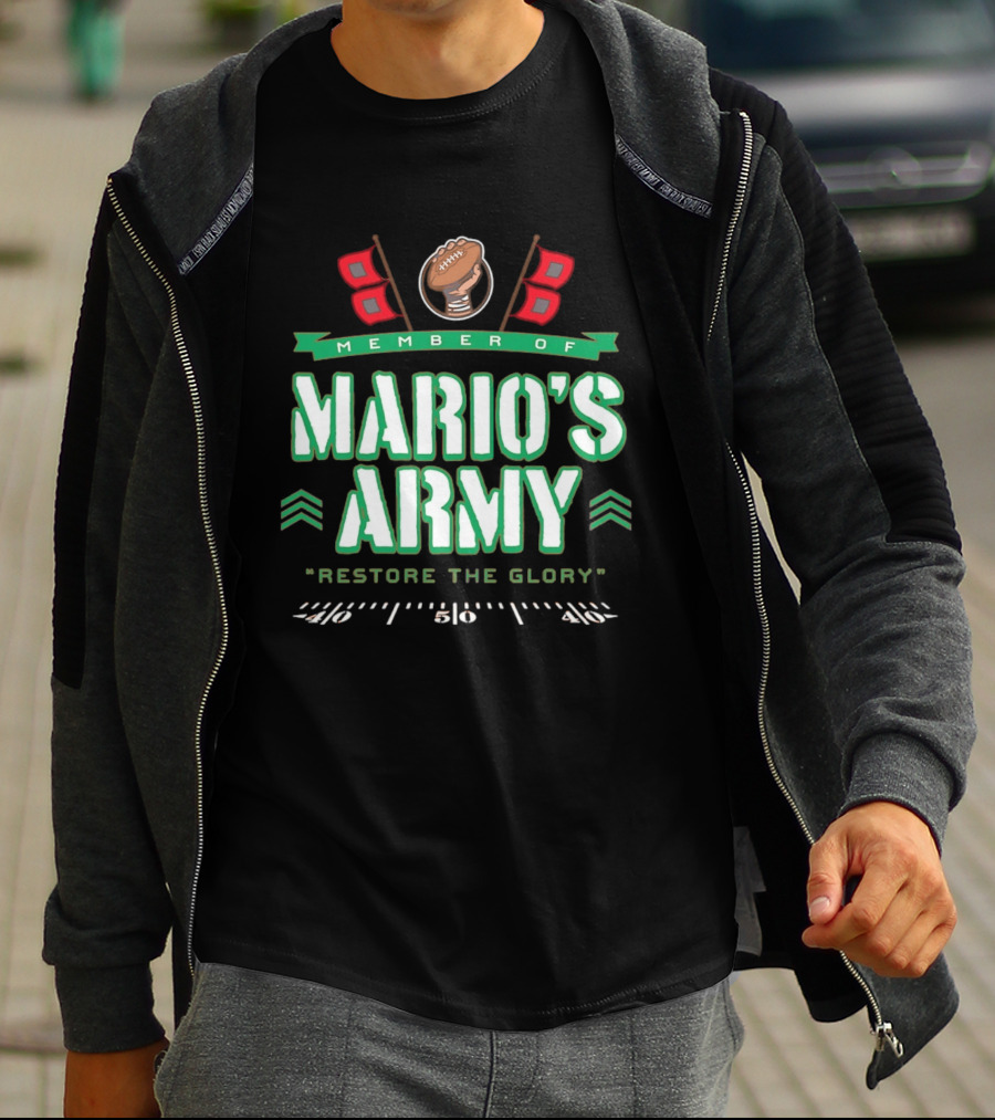 Member Of Mario's Army Restore The Glory Football Flags T-Shirt