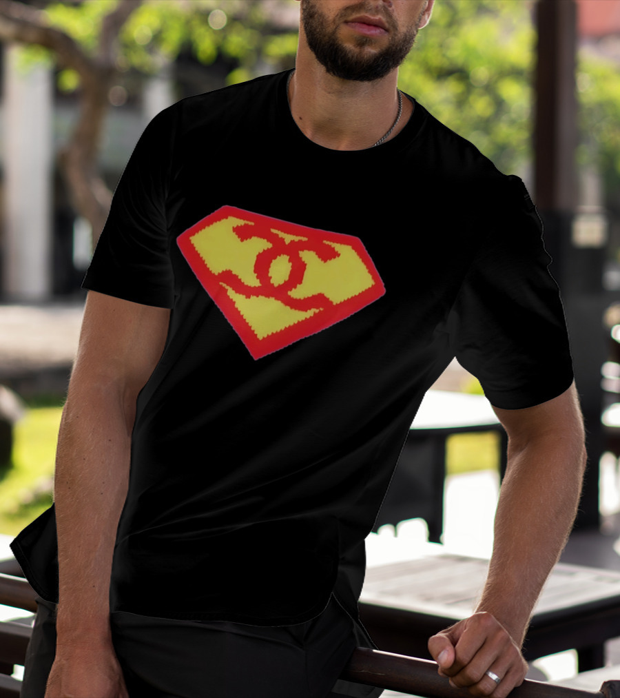 Milly Alcock Superman Yellow Red Crochet T-Shirt