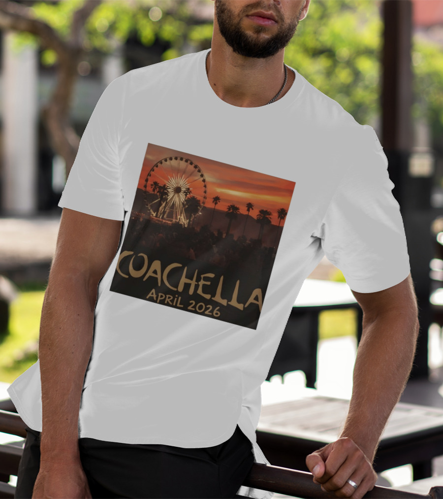 Coachella April 2026 Festival Sunset Ferris Wheel T-Shirt