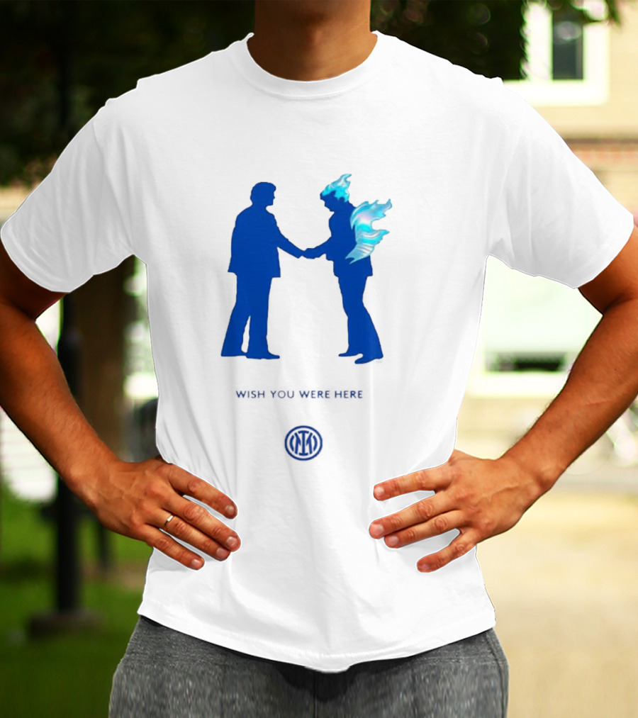 Inter Milan Pink Floyd Wish You Were Here Blue Silhouettes Iconic Collaboration T-Shirt