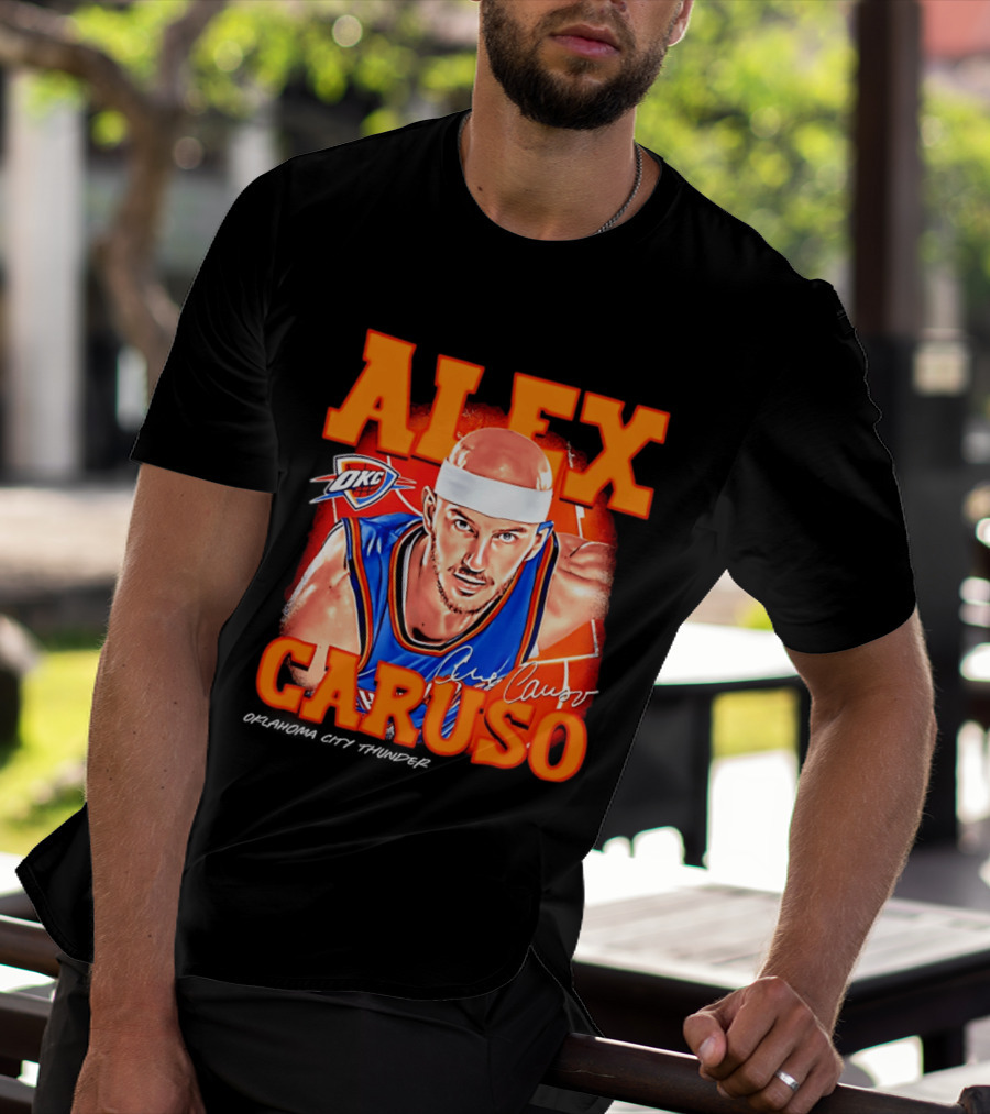 Alex Caruso Oklahoma City Thunder OKC Basketball Airbrush T-Shirt