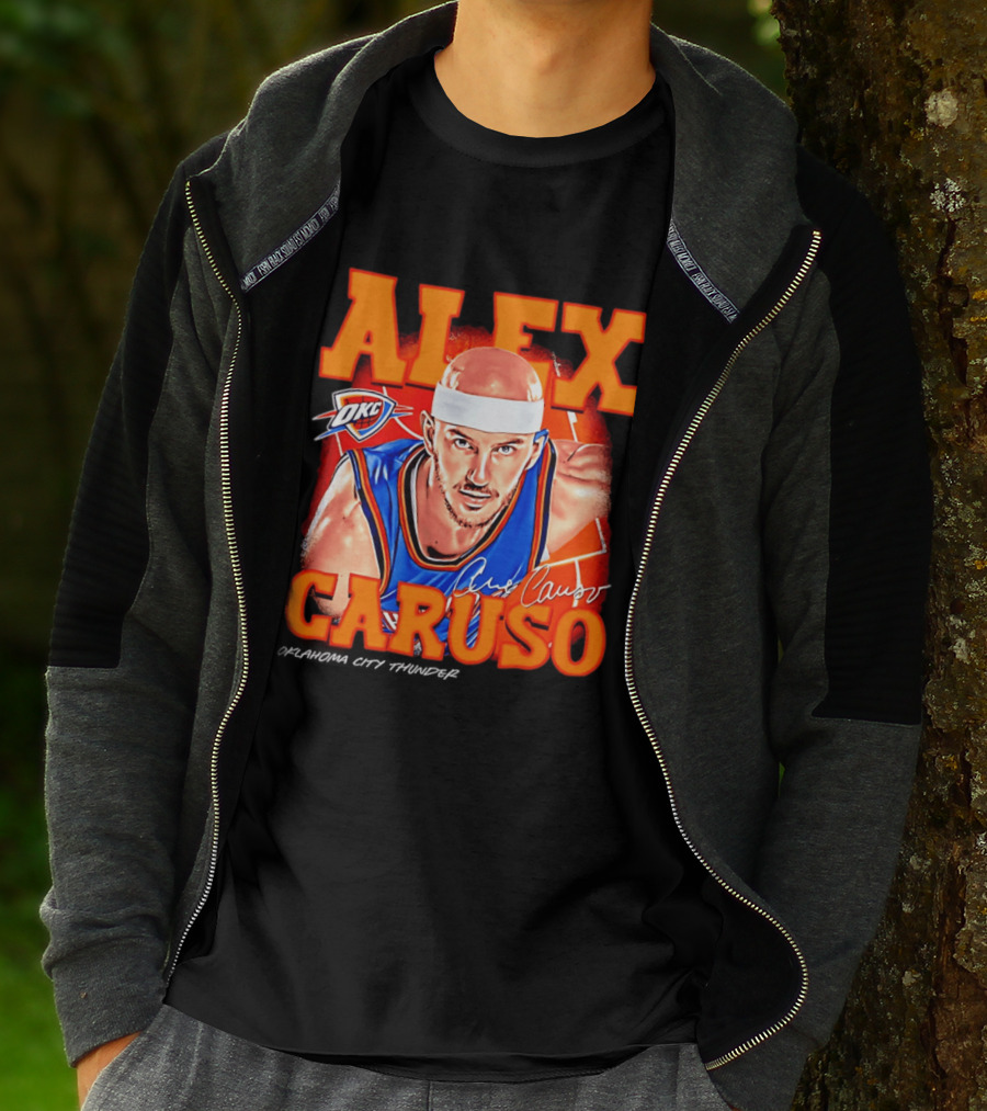 Alex Caruso Oklahoma City Thunder OKC Basketball Airbrush T-Shirt