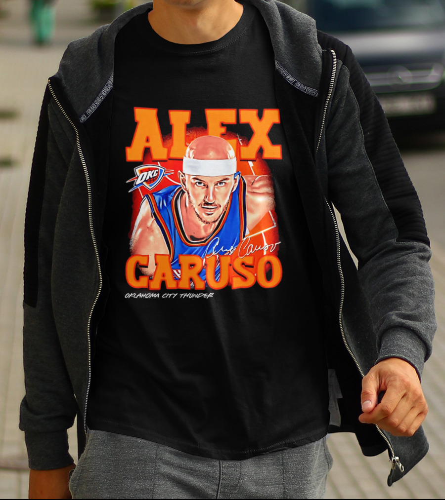 Alex Caruso Oklahoma City Thunder OKC Basketball Airbrush T-Shirt