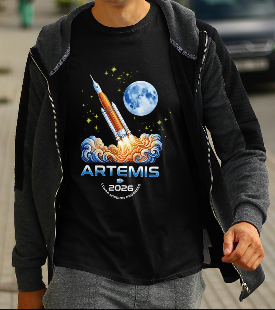 Artemis II 2026 NASA Moon Rocket Launch Space Program T-Shirt