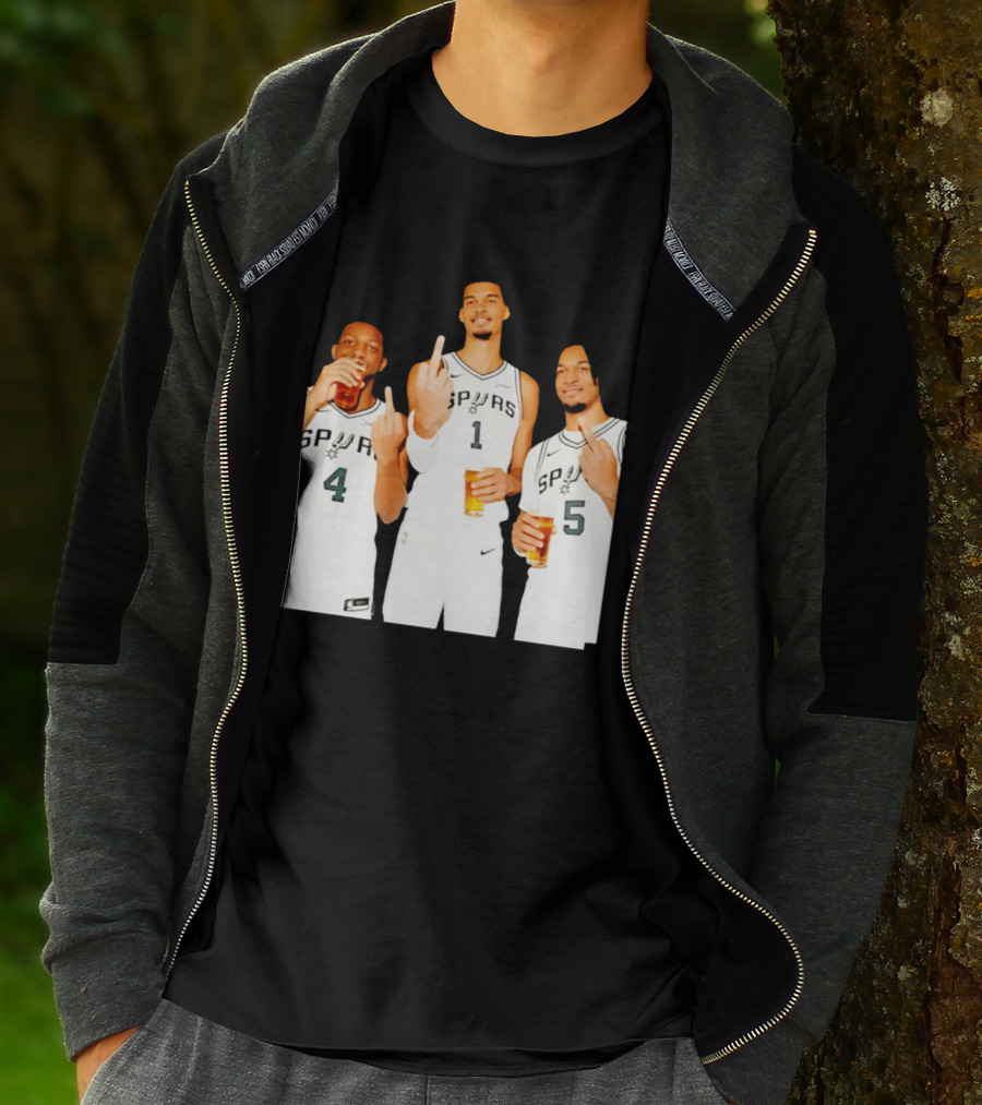 San Antonio Spurs Trinity Beers And Middle Finger Gesture T-Shirt
