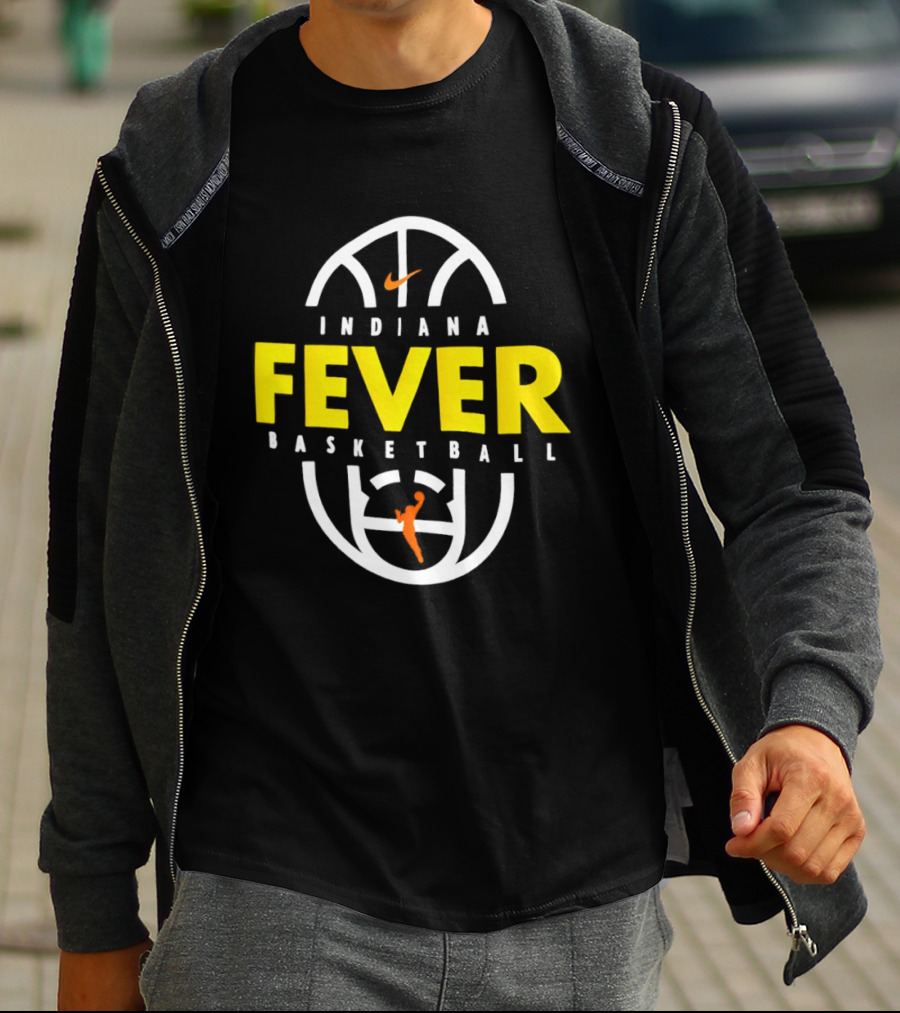Indiana Fever Basketball Nike Partnership Basketball Court T-Shirt