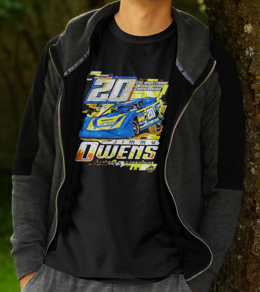 Jimmy Owens Racing 20 Nightmare Going On A Thrill Ride T-Shirt