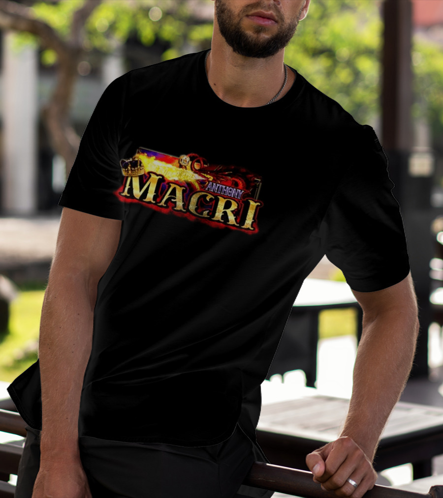 Anthony Macri XVII Racing King With Crown And Flames T-Shirt