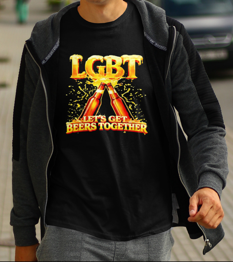 LGBT Let's Get Beers Together Celebration With Beer Bottles T-Shirt