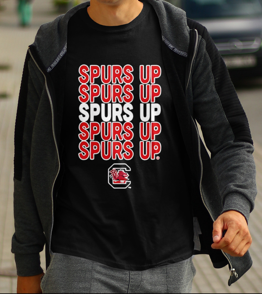 Spurs Up South Carolina Gamecocks C Logo Repeated T-Shirt