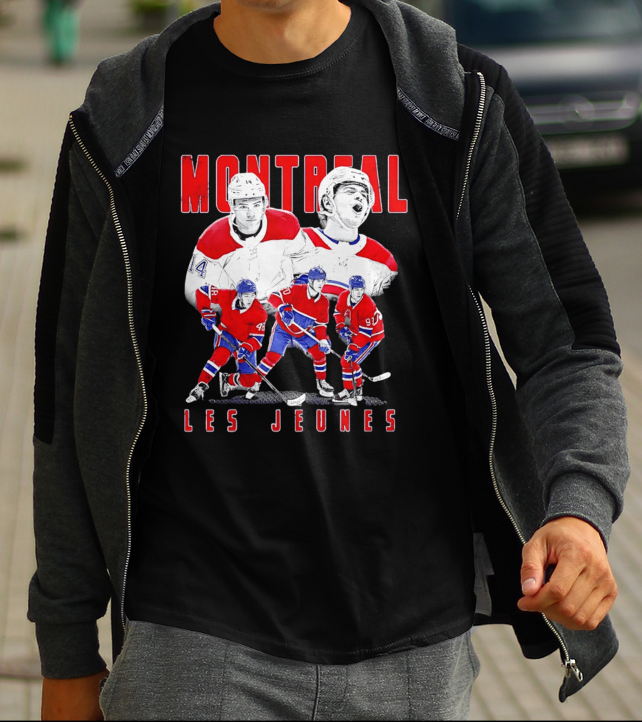 Montreal Les Jeunes Hockey Players Red Jerseys Ice Skating T-Shirt