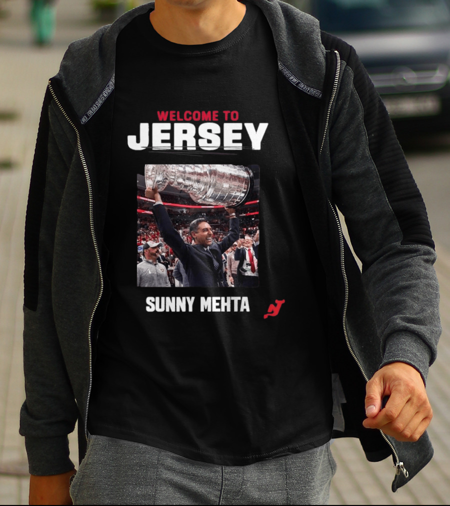 Welcome To Jersey New Jersey Devils Sunny Mehta Stanley Cup T-Shirt