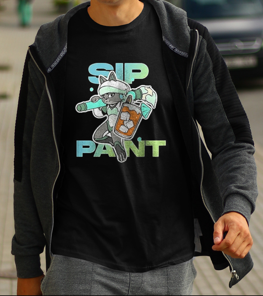 Sip Paint Ice Cool Character With Paint Roller T-Shirt