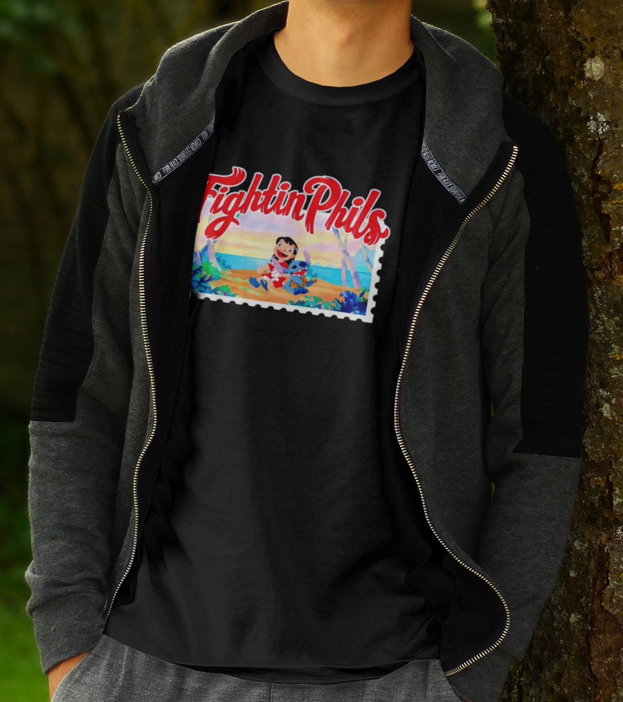 Reading Fightin Phils Lilo And Stitch Collaboration Sports T-Shirt