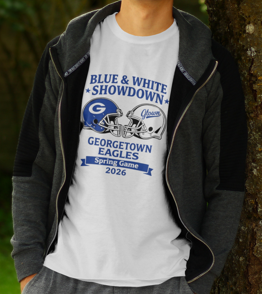 Blue And White Showdown Georgetown Eagles Spring Game 2026 T-Shirt