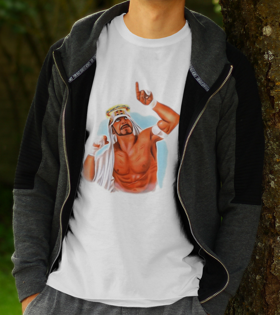 Sabu Airbrush Professional Wrestling Legend Iconic Pose T-Shirt