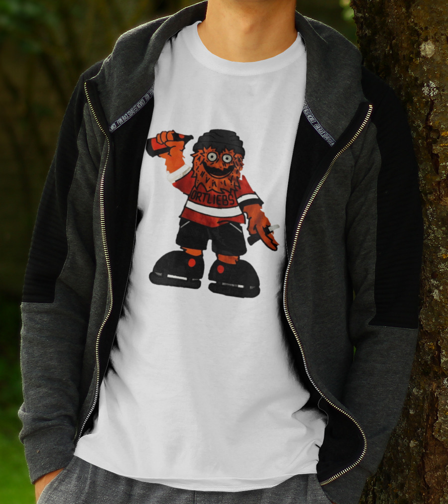 Gritty Philadelphia Flyers Hockey Club Ortliebs Mascot Pose T-Shirt