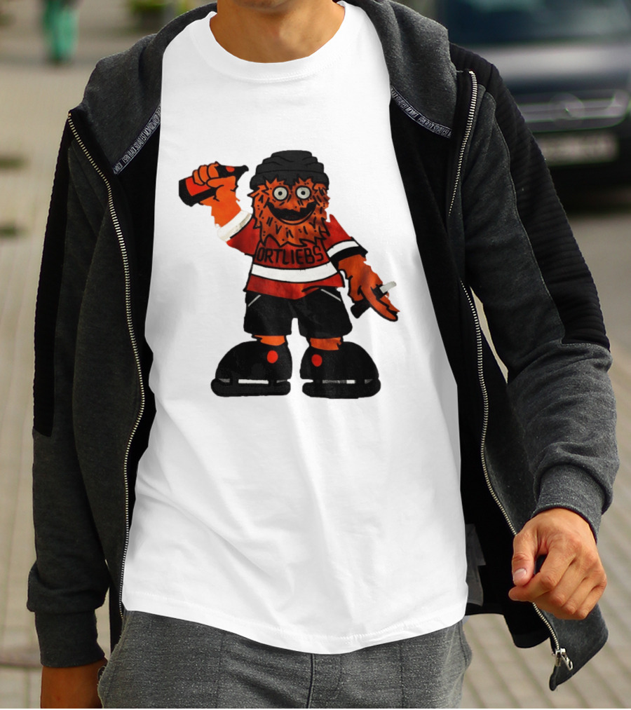 Gritty Philadelphia Flyers Hockey Club Ortliebs Mascot Pose T-Shirt