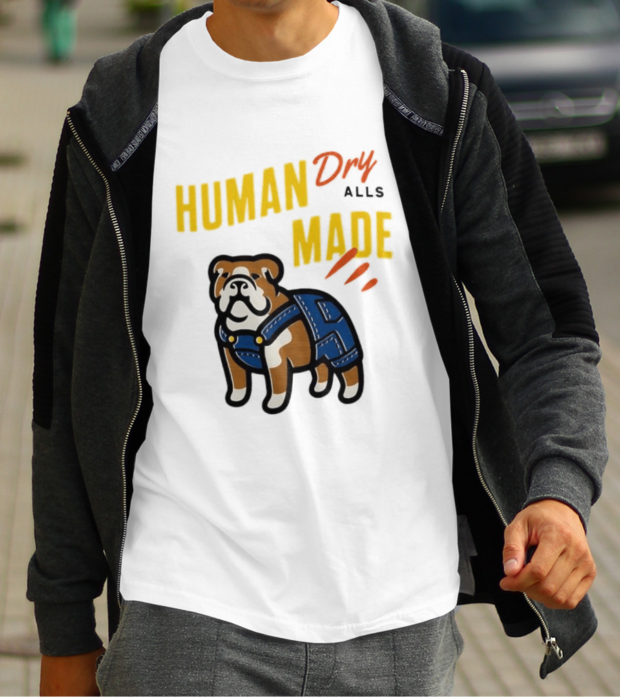 Human Made Dry Alls Bulldog In Overalls T-Shirt