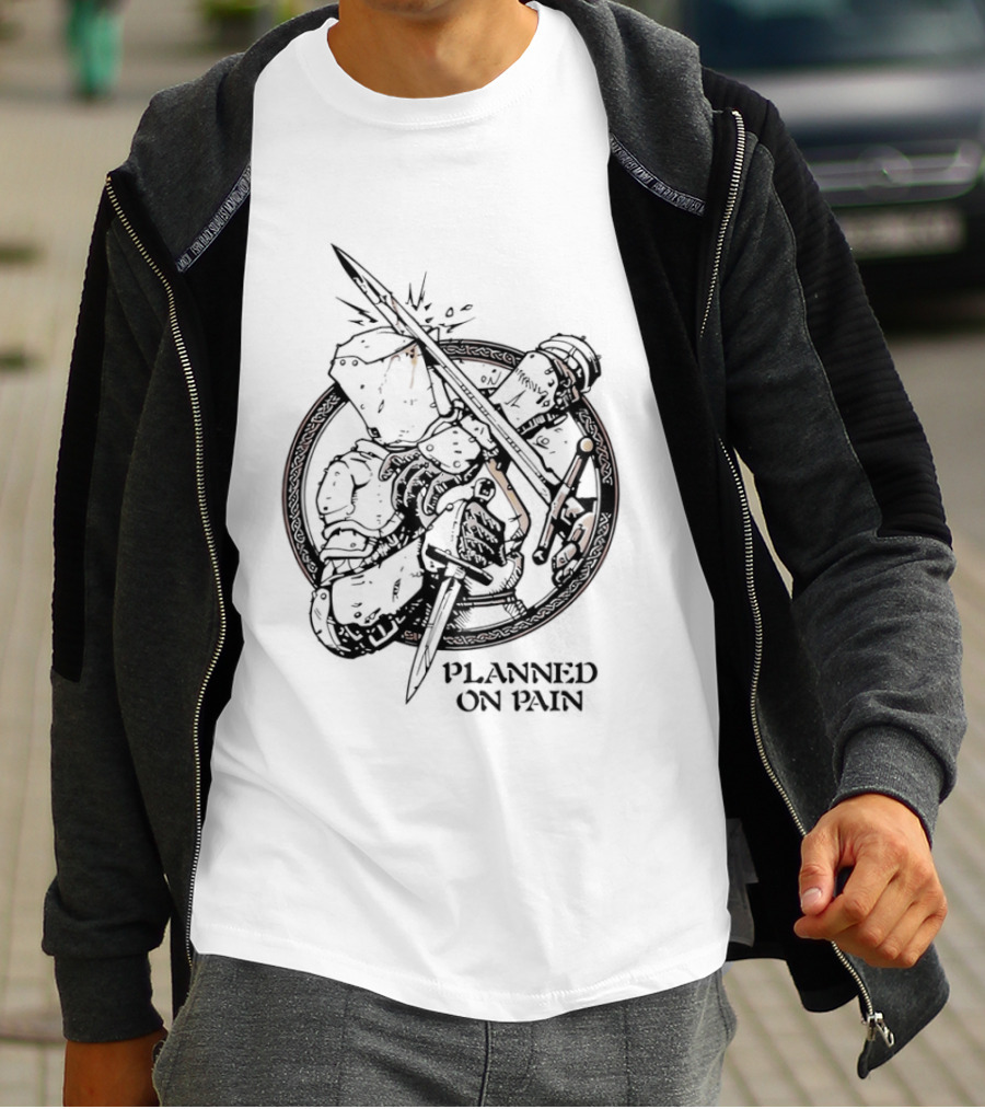 Lady Knight Planned On Pain Warrior Aesthetic T-Shirt