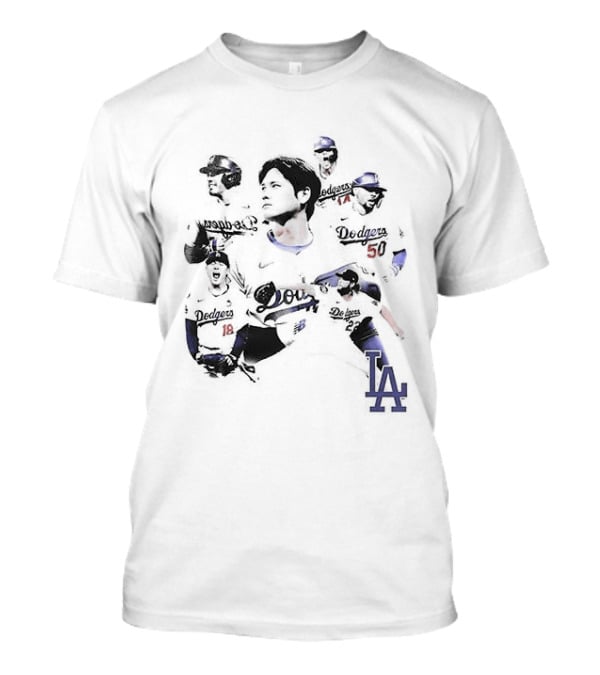 Los Angeles Dodgers Team Eight Rings Champions Players LA T-Shirt