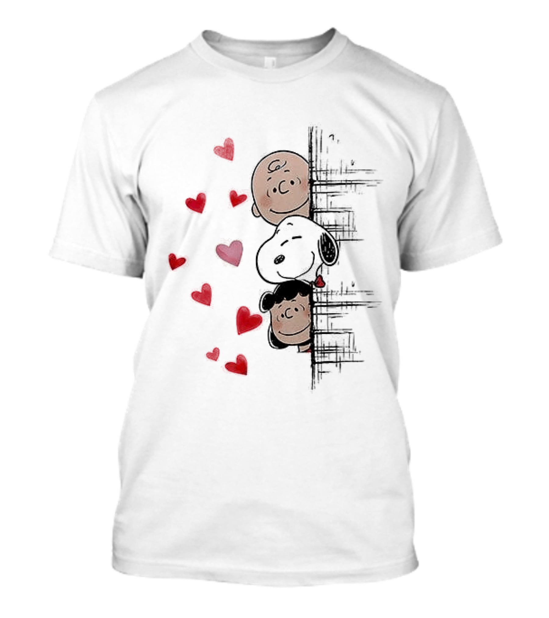 Snoopy Peanuts Friends Hearts Cuter Than Cupid Valentine's Day T-Shirt