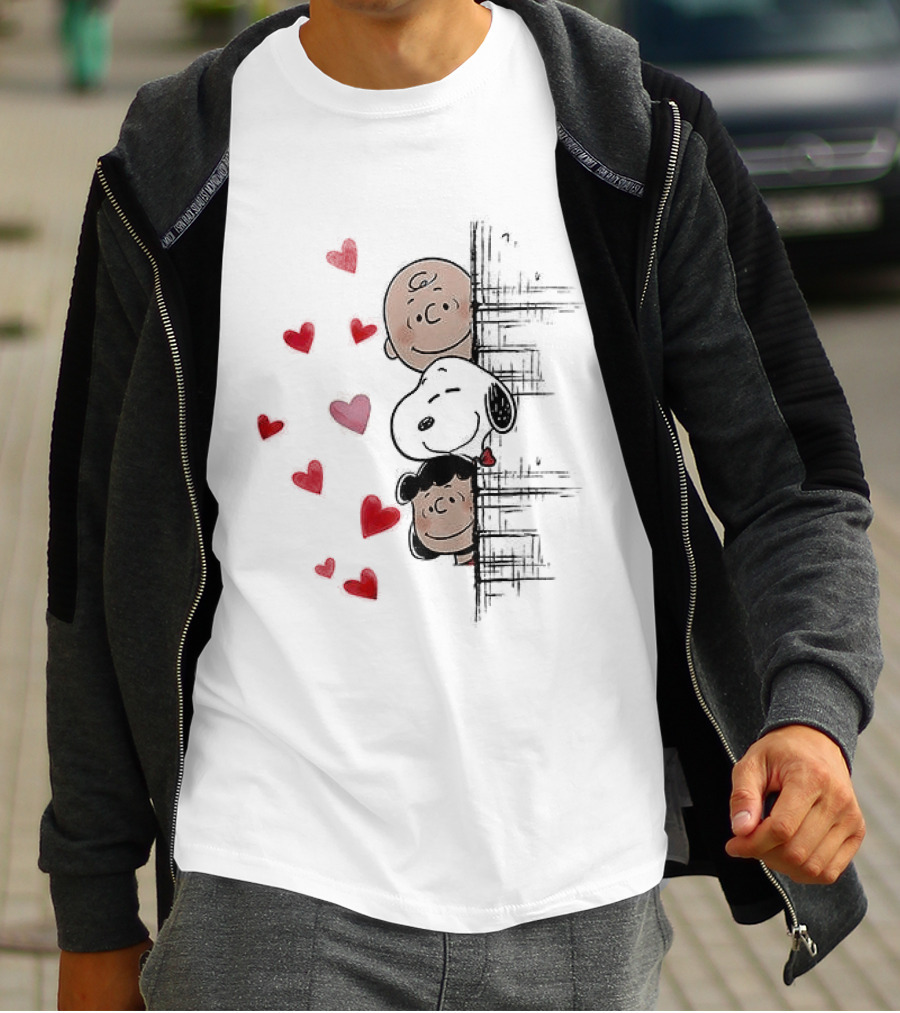 Snoopy Peanuts Friends Hearts Cuter Than Cupid Valentine's Day T-Shirt