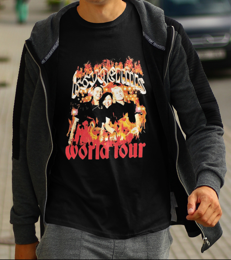 Boygenius World Tour Flaming Portraits T-Shirt