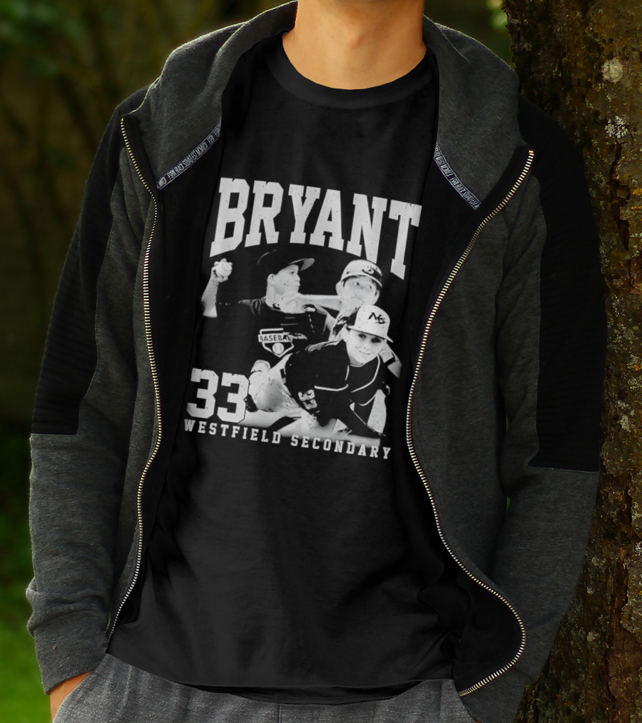 Bryant 33 Westfield Secondary Baseball Player T-Shirt