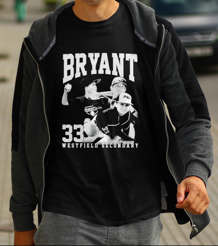 Bryant 33 Westfield Secondary Baseball Player T-Shirt