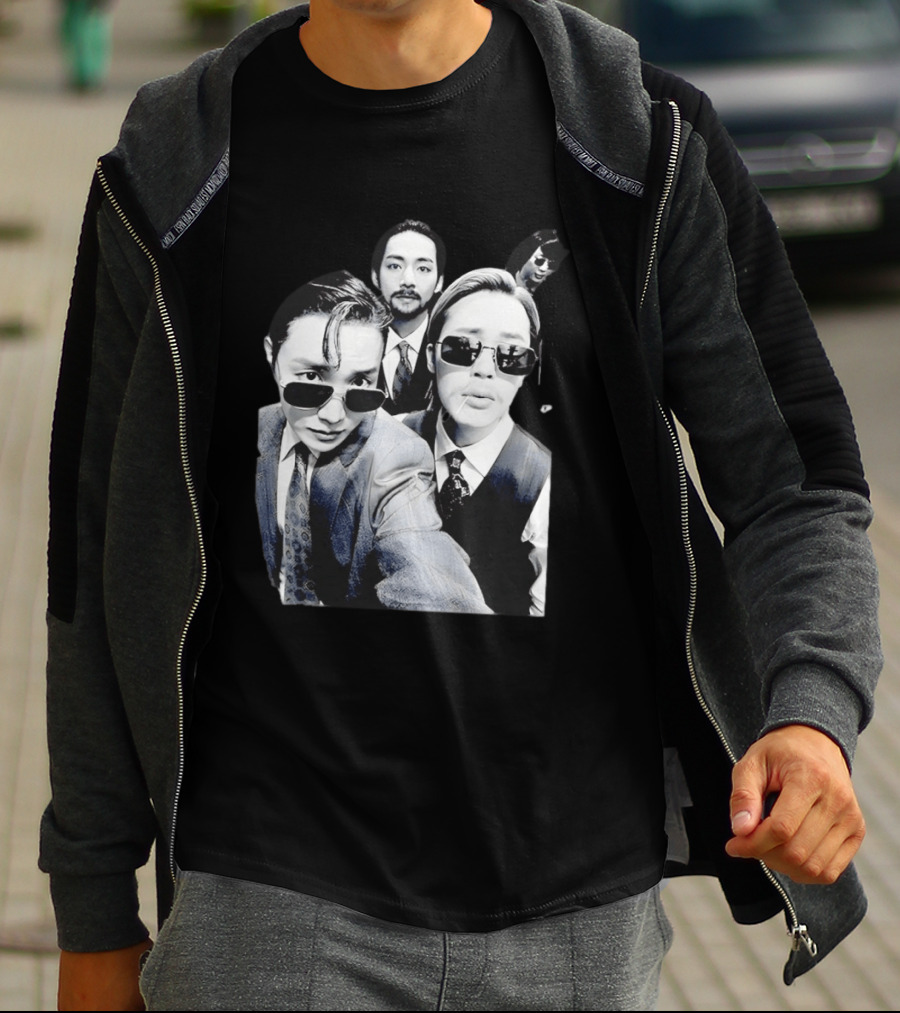BTS Arirang World Tour Kpop Band Retro Suit Sunglasses T-Shirt