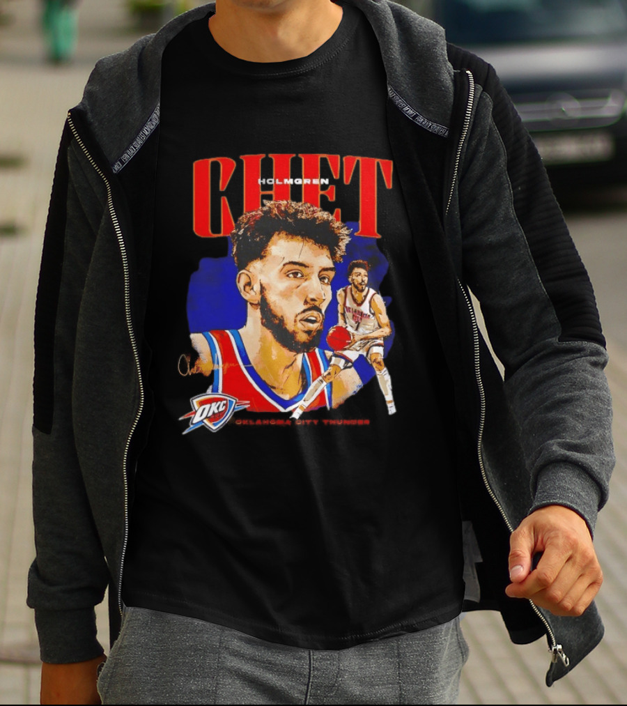 Chet Holmgren Oklahoma City Thunder Player Action OKC T-Shirt