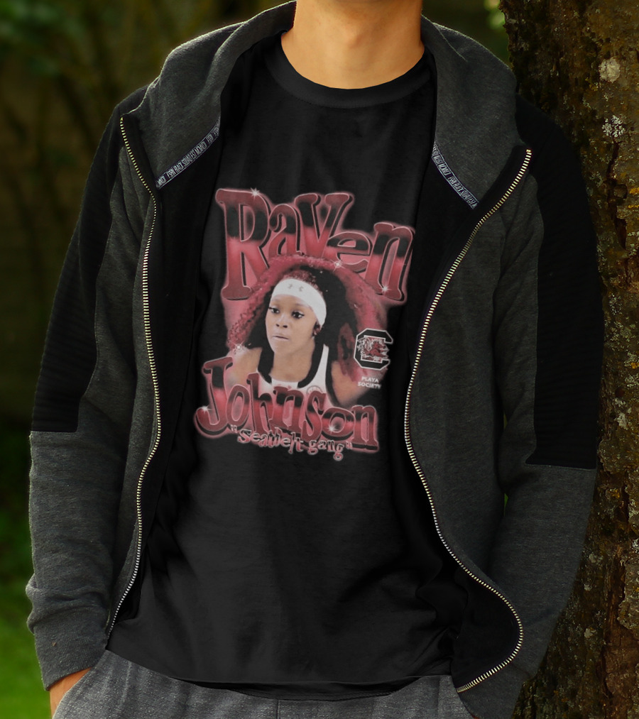 Raven Johnson Seatbelt Gang Playa Society USC Gamecocks T-Shirt
